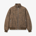 Men's Padded Maillard Flight Bomber Jacket in Brown, product view