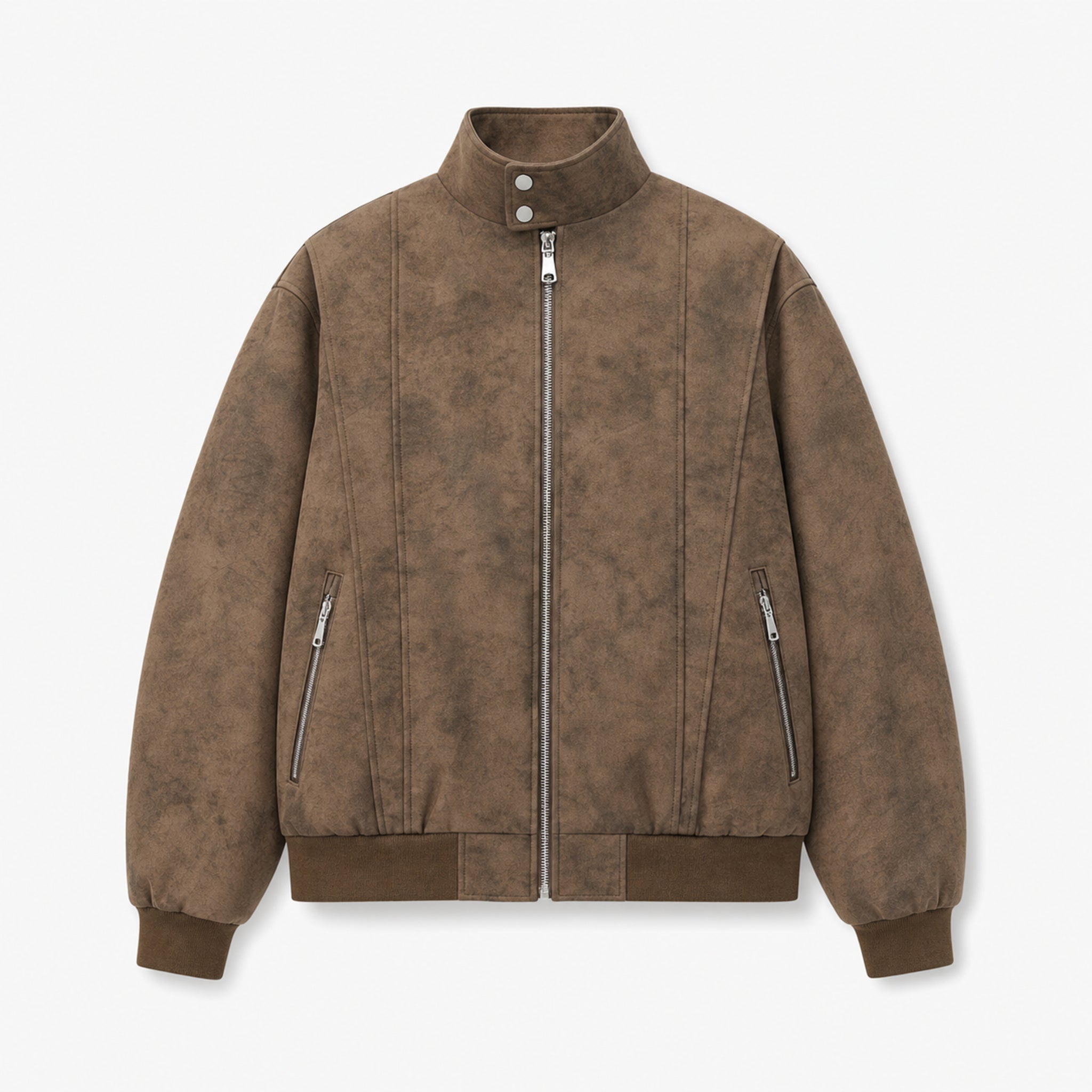 Men's Padded Maillard Flight Bomber Jacket in Brown, product view
