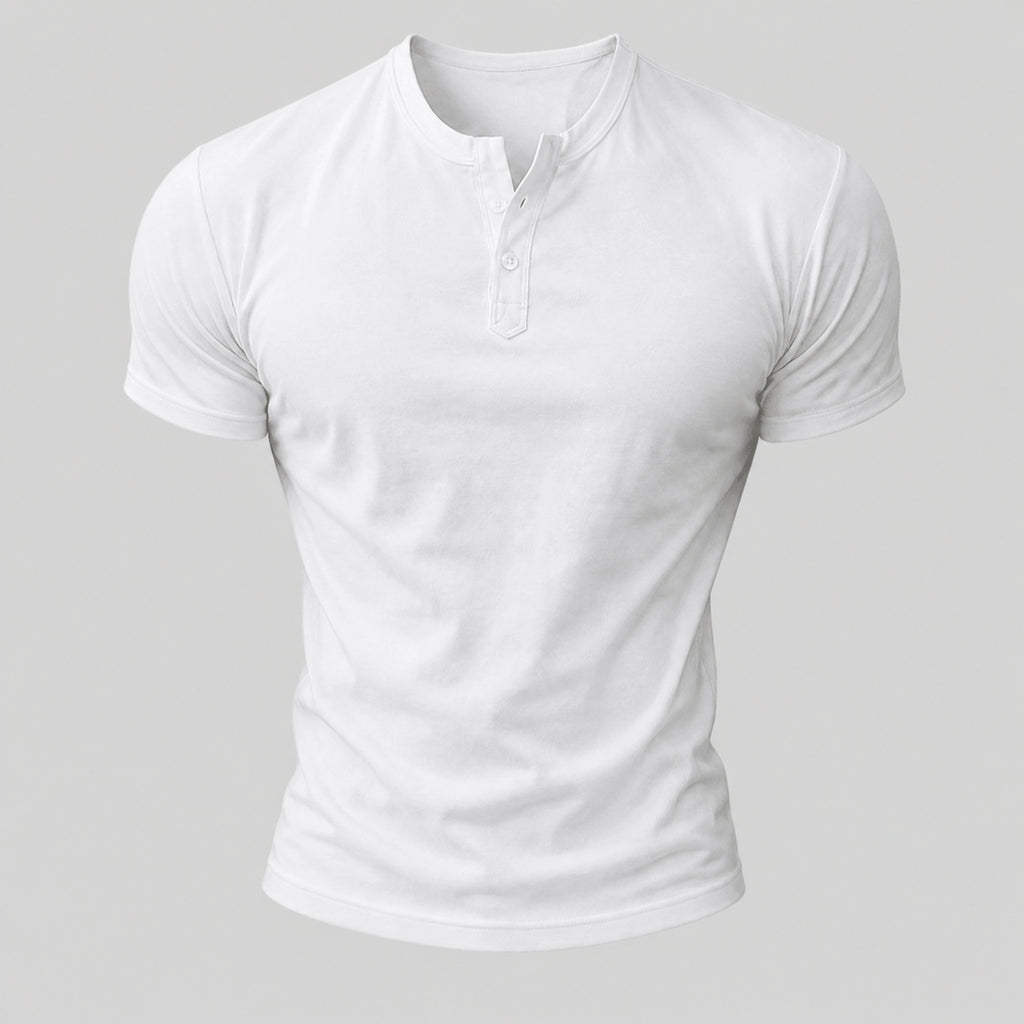 VAREN FORM Men's Slim-Fit Short Sleeve Henley T-Shirt product front view
