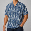 VAREN FORM Men's Boro Patchwork Short Sleeve Shirt front model view