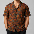VAREN FORM Men's Baroque Print Resort Shirt front model view