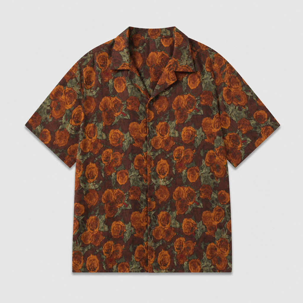 VAREN FORM Men's Baroque Print Resort Shirt product front view