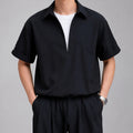 VAREN FORM Men's Layered-Look Short Sleeve Shirt front model view