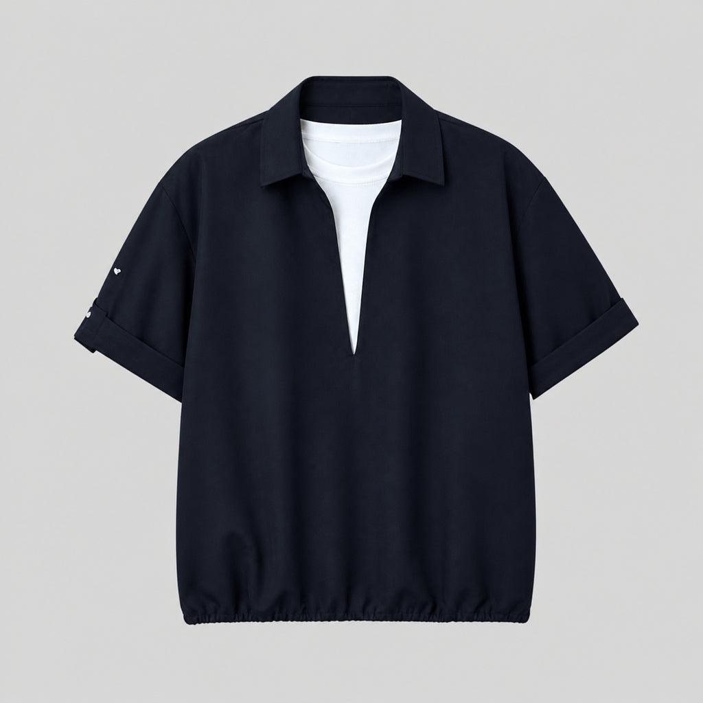 VAREN FORM Men's Layered-Look Short Sleeve Shirt product front view