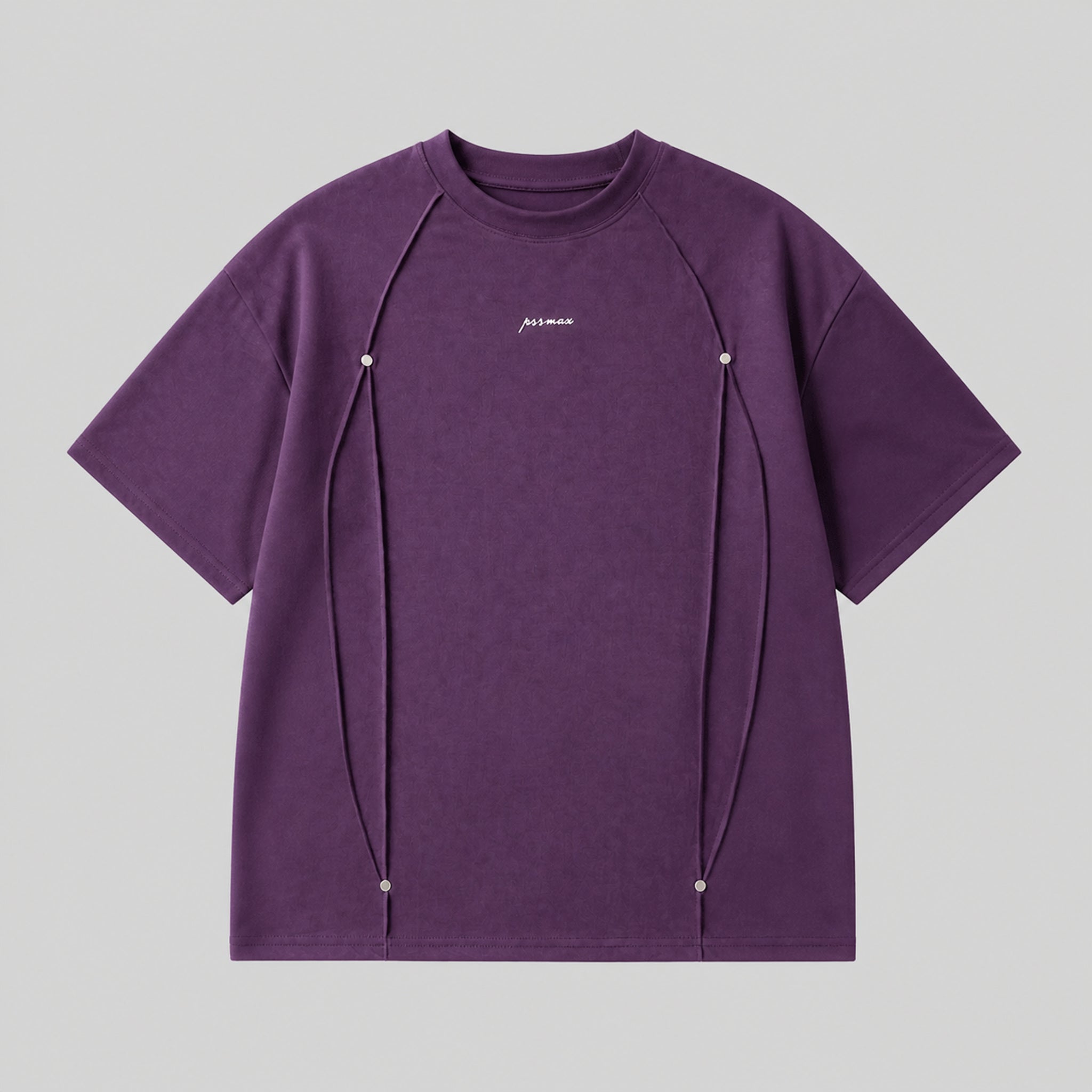 VAREN FORM Men's Pleated Studded Relaxed T-Shirt product front view