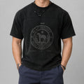VAREN FORM Men's Vintage Western Stamp Graphic T-Shirt front model view