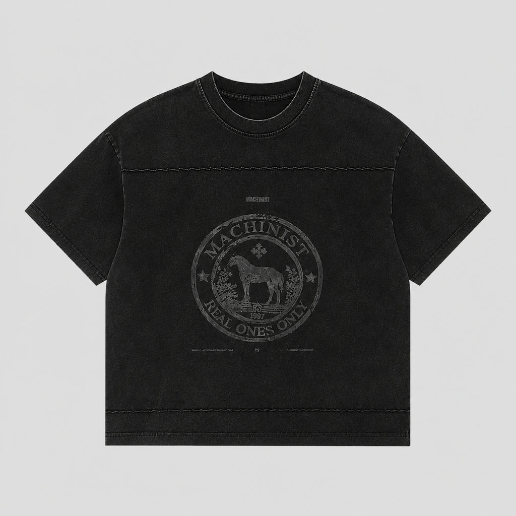 VAREN FORM Men's Vintage Western Stamp Graphic T-Shirt product front view