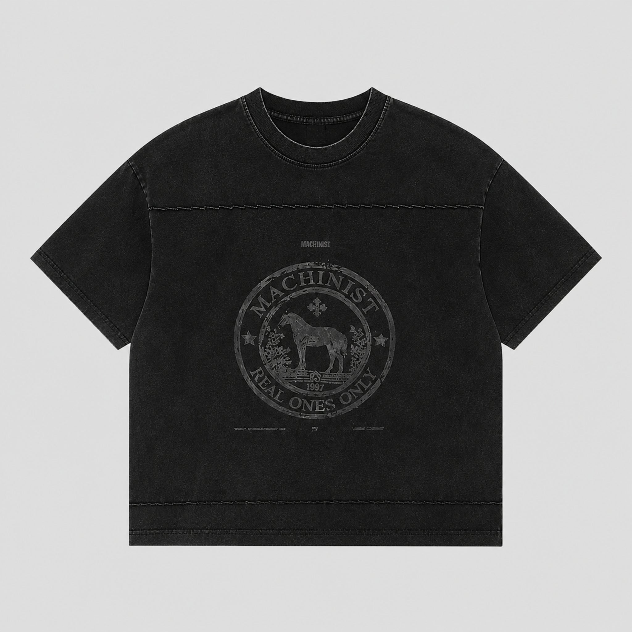 VAREN FORM Men's Vintage Western Stamp Graphic T-Shirt product front view