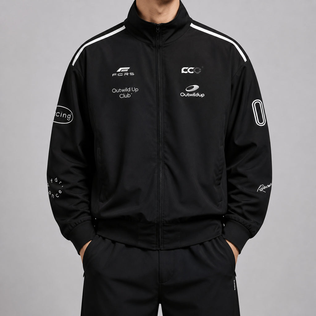 VAREN FORM Men's Racing Stripe Sun Protection Jacket front model view
