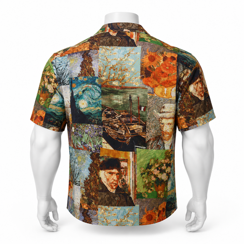 VAREN FORM Abstract Art Camp Shirt in Multicolor Abstract, alternate view 2