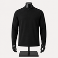 VAREN FORM Double-Fleece Half-Zip Outdoor Pullover in black front view