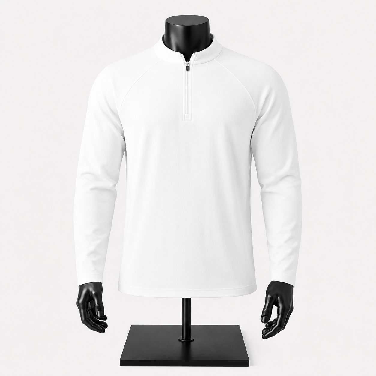 VAREN FORM Double-Fleece Half-Zip Outdoor Pullover in white view 4 view