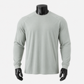 VAREN FORM Dragon Scale Lightweight Long Sleeve Tee in rock grey front view
