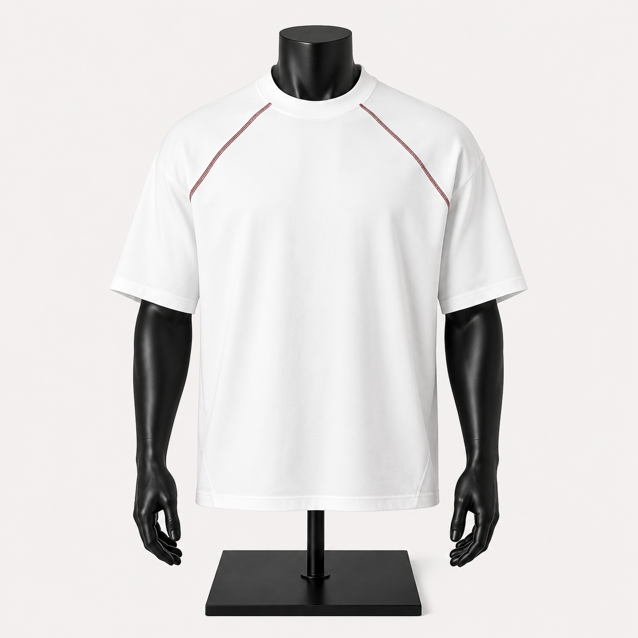 VAREN FORM Fruit Stretch Raglan Training Tee in bamboo white front view