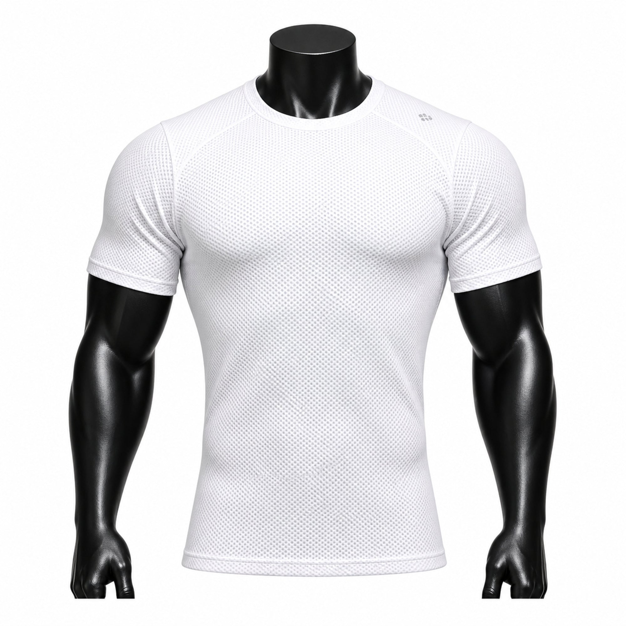 VAREN FORM Honeycomb Texture Stretch Training Tee in White
