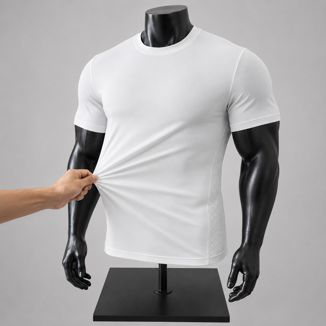 VAREN FORM Ice Silk Quick-Dry Training Tee in white view 3 view