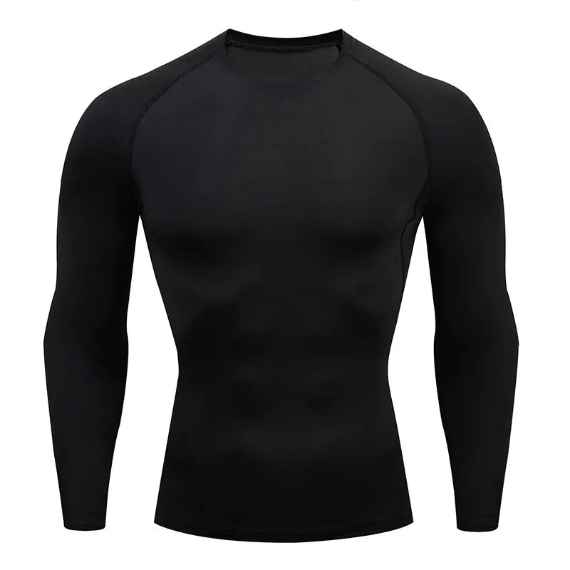 VAREN FORM Long Sleeve Compression Training Top in black view 4 view