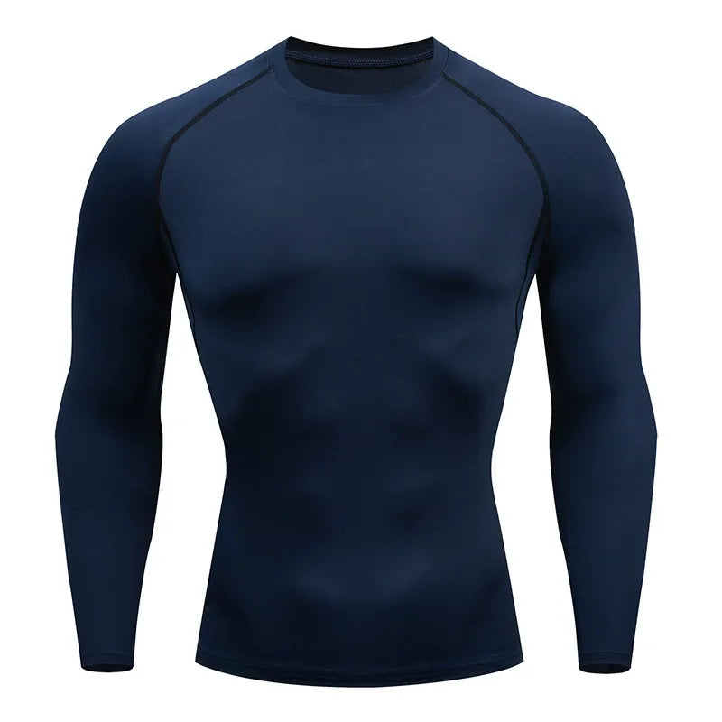 VAREN FORM Long Sleeve Compression Training Top in navy view 5 view