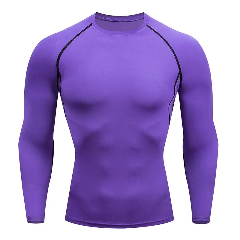 VAREN FORM Long Sleeve Compression Training Top in purple view 7 view