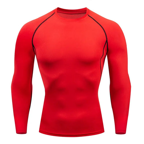 VAREN FORM Long Sleeve Compression Training Top in red view 2 view
