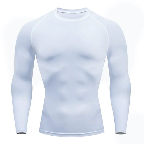 VAREN FORM Long Sleeve Compression Training Top in white front view