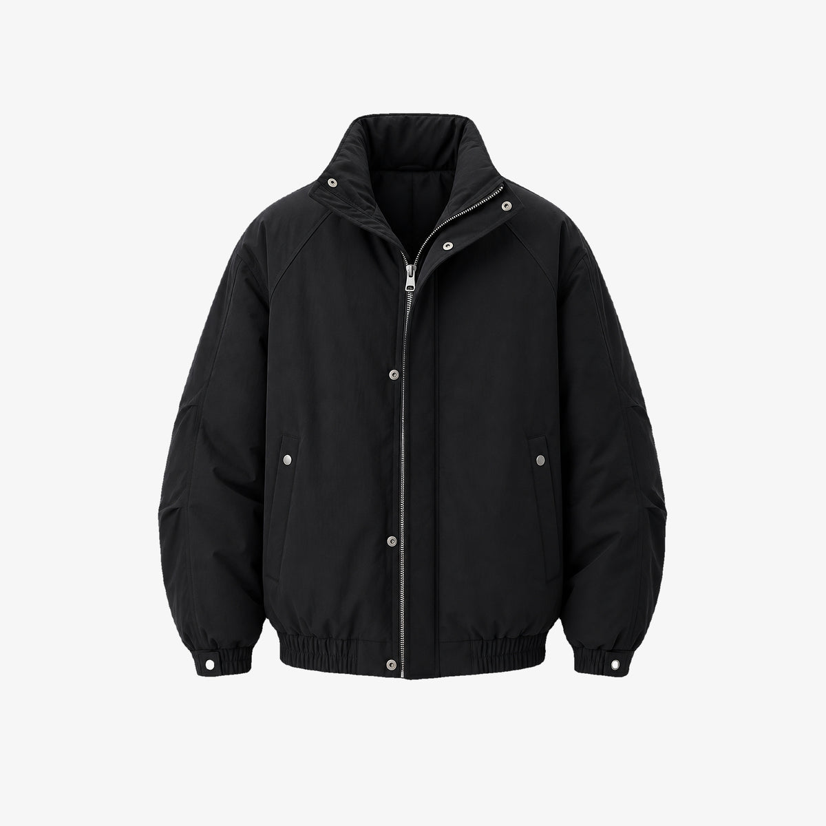 Men's 90% White Duck Down Bomber Jacket in black - product