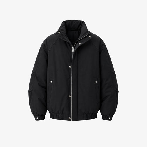Men's 90% White Duck Down Bomber Jacket in black - product