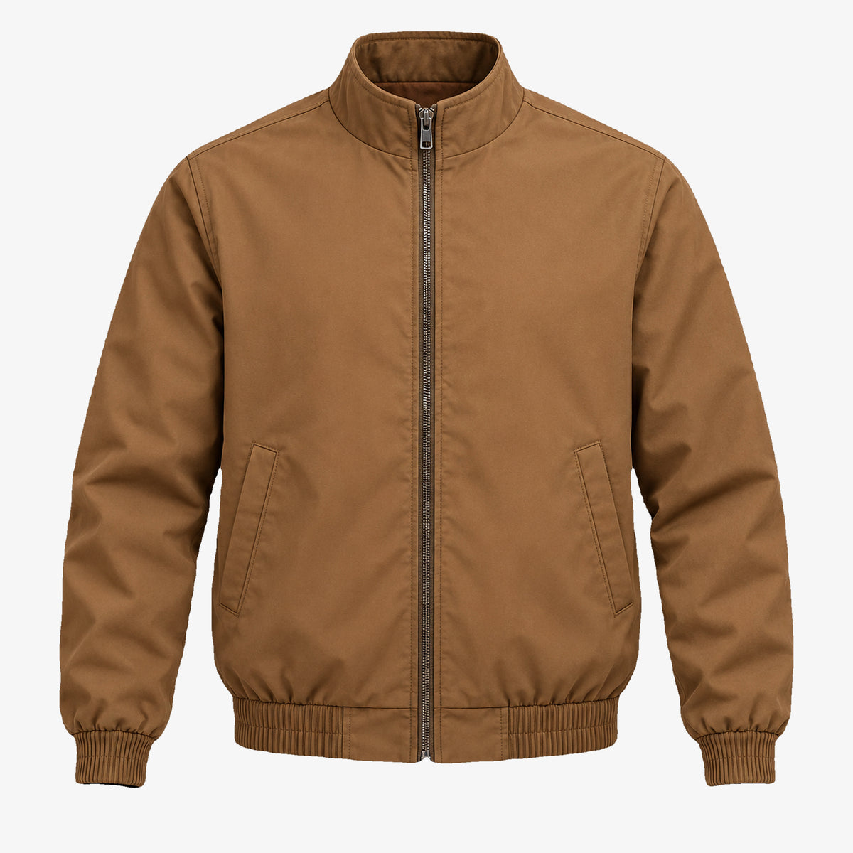Men's 90% White Duck Down Stand-Collar Jacket in brown - product