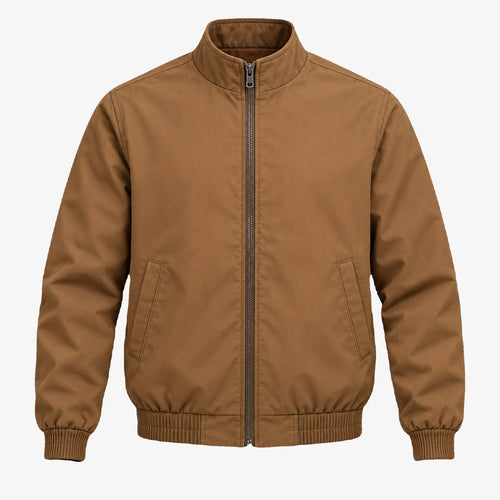 Men's 90% White Duck Down Stand-Collar Jacket in brown - product