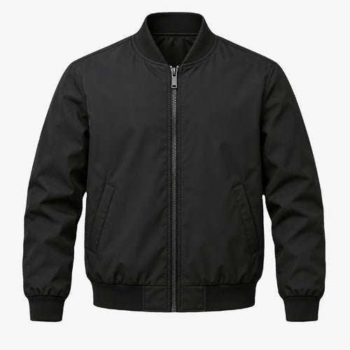 Men's 90% White Duck Down Stand-Collar Jacket in black - product