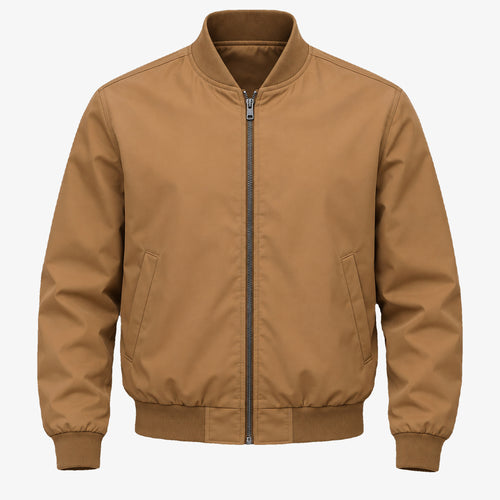 Men's 90% White Duck Down Zip Jacket in army green - product