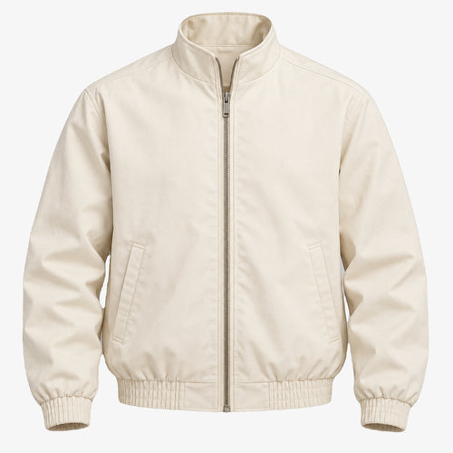 Men's 90% White Duck Down Zip Jacket in navy - product