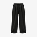 Men's Fleece-Lined Straight-Leg Trousers in black - product