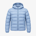 Men's Hooded 90% White Duck Down Jacket in khaki - product