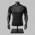 VAREN FORM Printed Quick-Dry Training Tee in ivory print front view