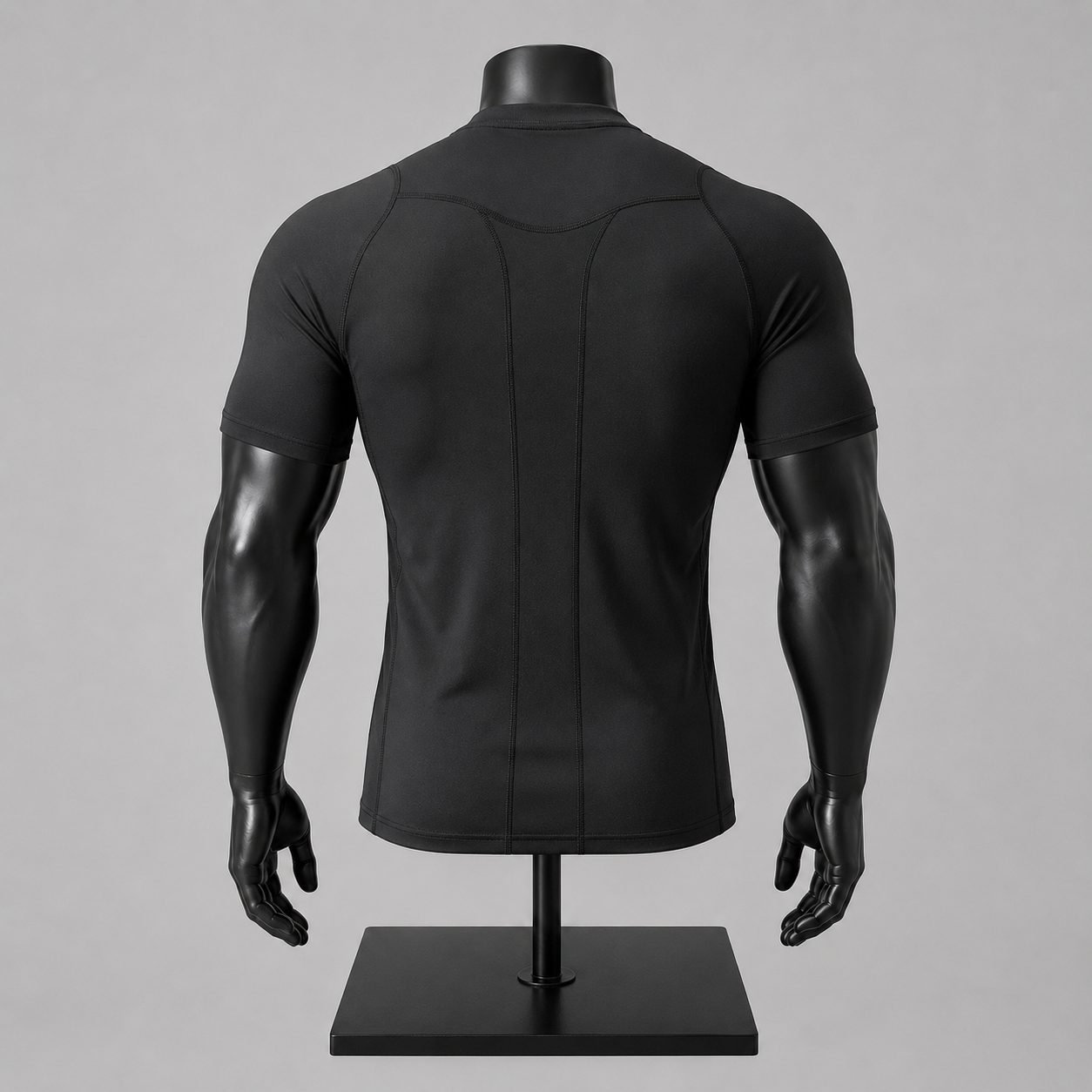 VAREN FORM Short Sleeve Compression Training Tee in black front view