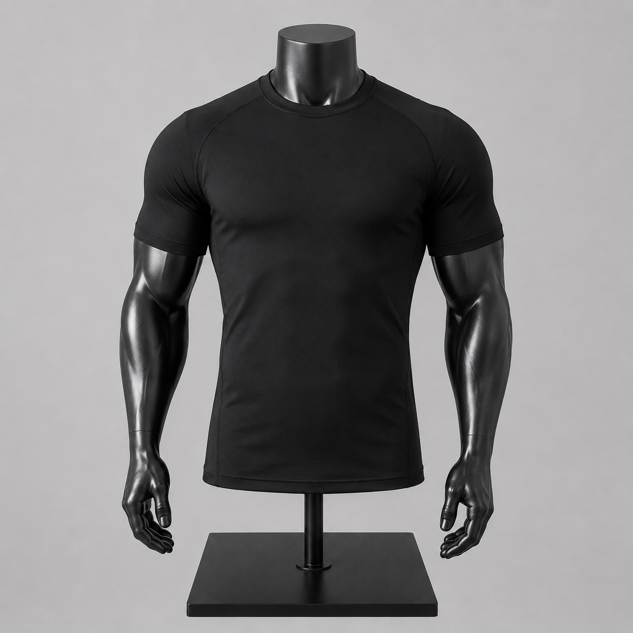 VAREN FORM Short Sleeve Compression Training Tee in black view 2 view