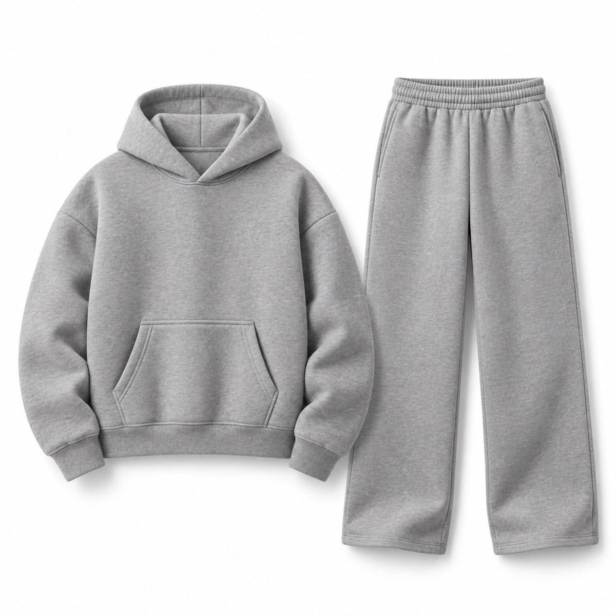 Men's Heavyweight Oversized Hoodie & Sweatpants Set in gray - product view