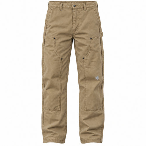 Men's Canvas Carpenter Straight-Leg Pants in khaki - product view