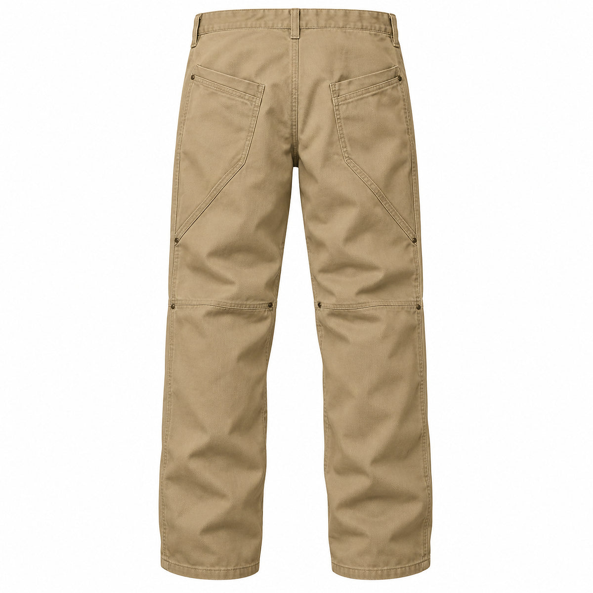 Men's Canvas Carpenter Straight-Leg Pants in khaki - product view
