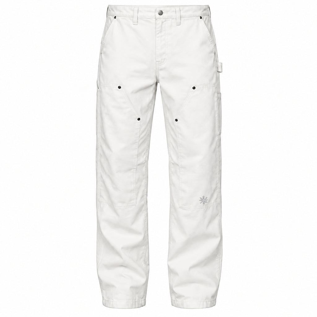 Men's Canvas Carpenter Straight-Leg Pants in white - product view