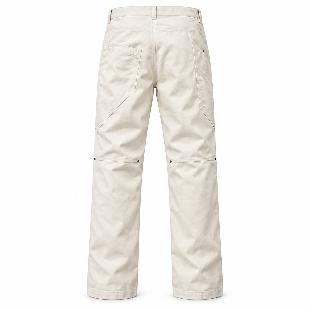 Men's Canvas Carpenter Straight-Leg Pants in white - product view