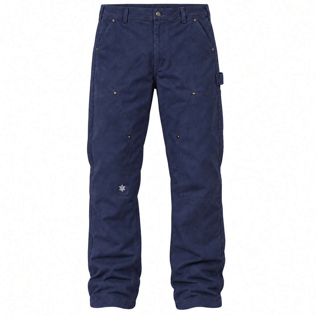 Men's Canvas Carpenter Straight-Leg Pants in navy - product view