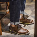 Men's Brown Vintage Derby Shoes in brown - product view