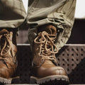 Men's Brown Three-Eye Boat Shoes in brown - product view