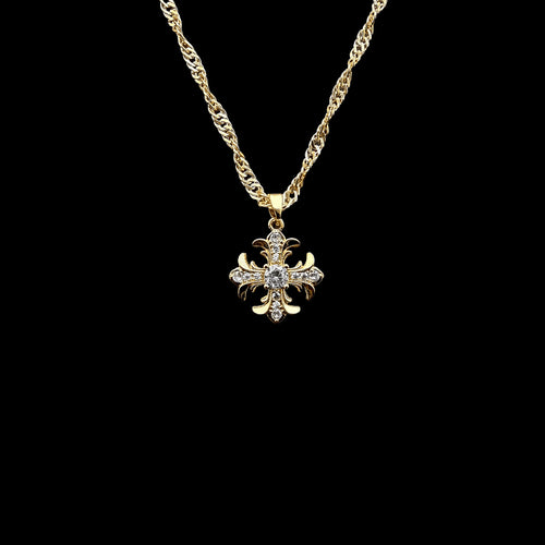 Cross Pendant Necklace in gold - product detail