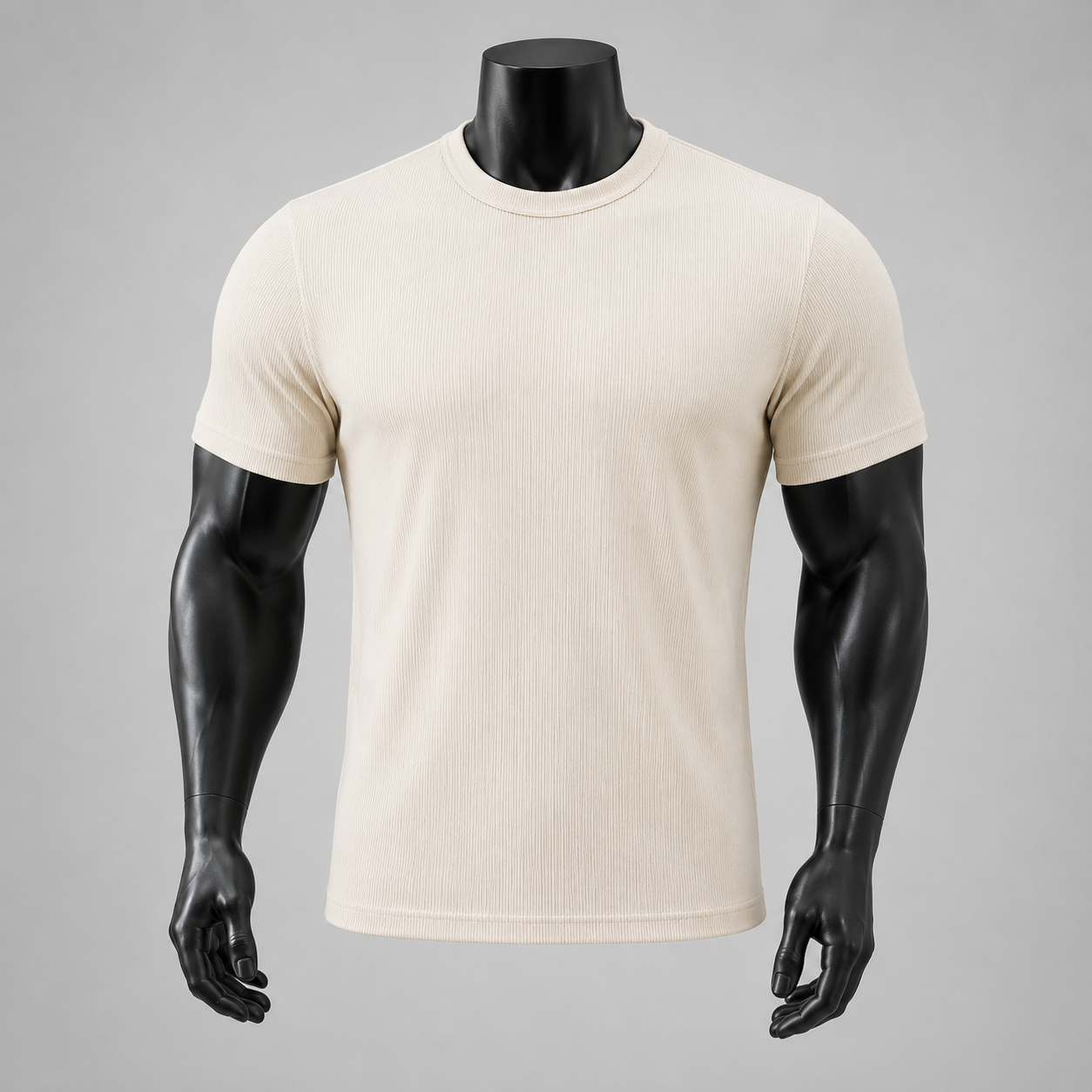 VAREN FORM Workwear Shoulder Training Tee in ivory front view