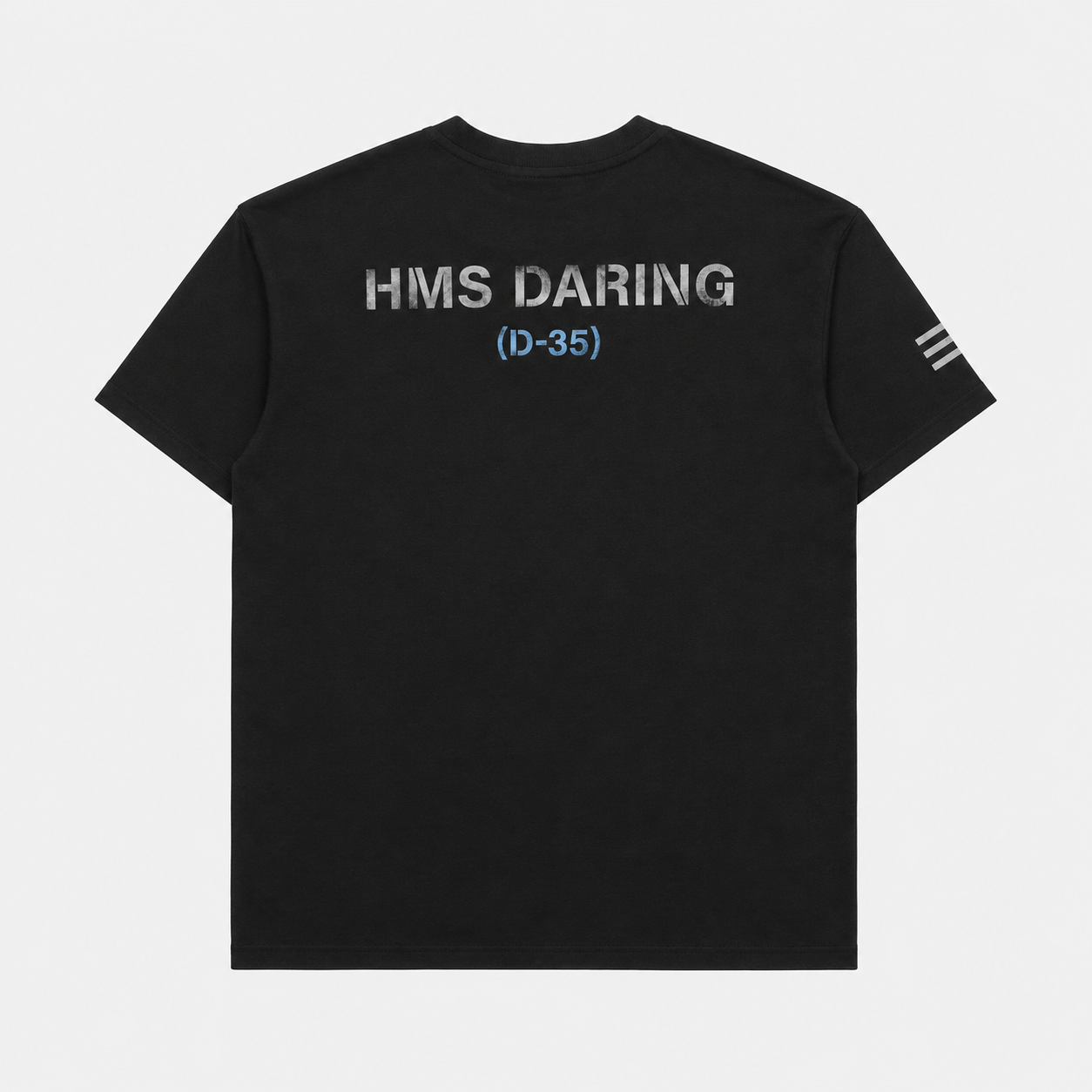 VARENFORM Daring Cruiser Graphic Cotton Tee VF-X830C in Black flat back view