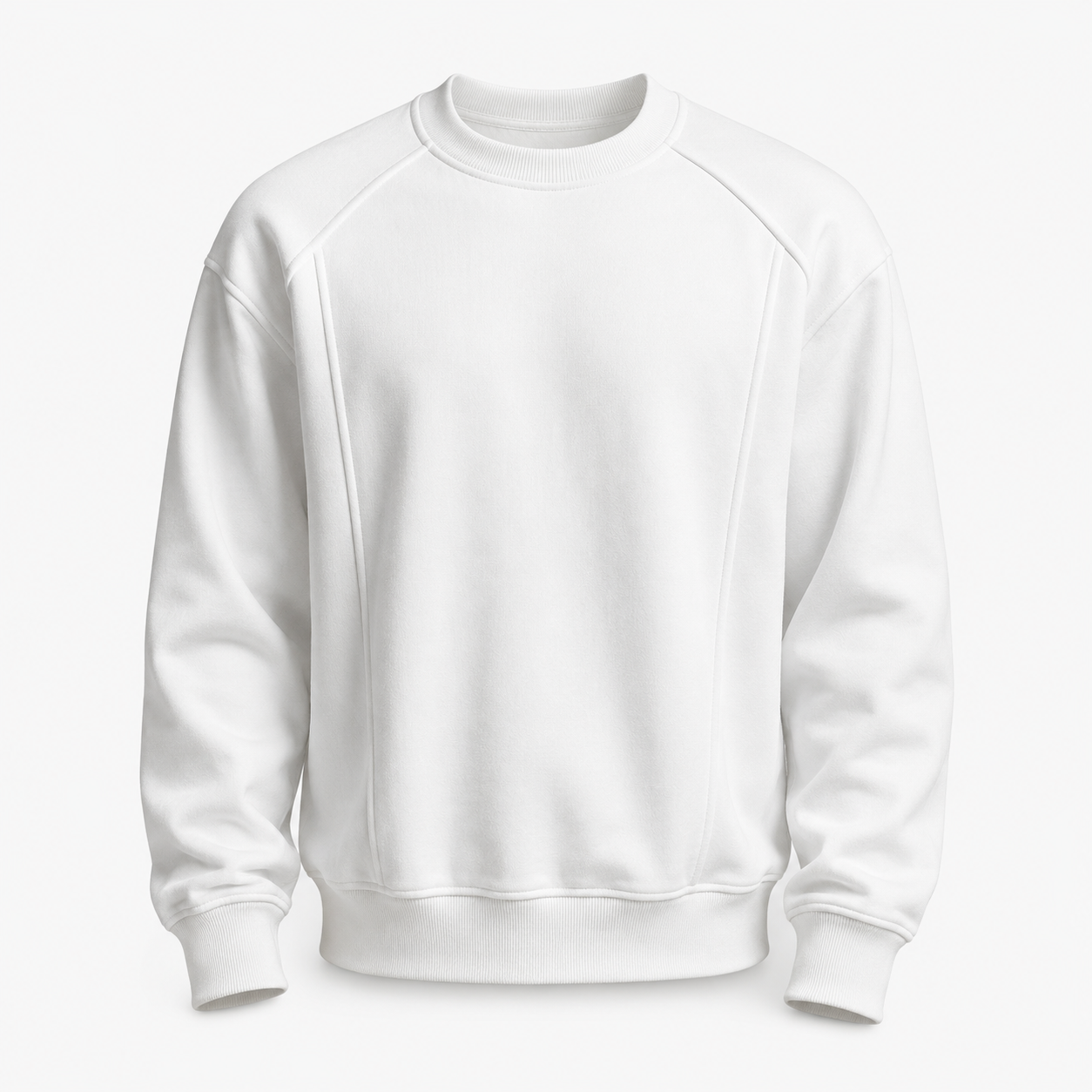 VAREN FORM Heavy Cotton Raglan Crewneck Sweatshirt white product front