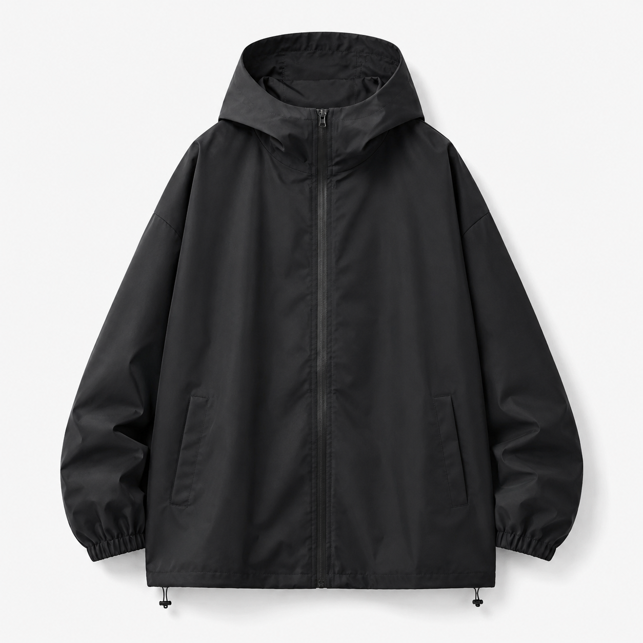 Men's Water-Resistant Cityboy Hooded Jacket in Black, product front view